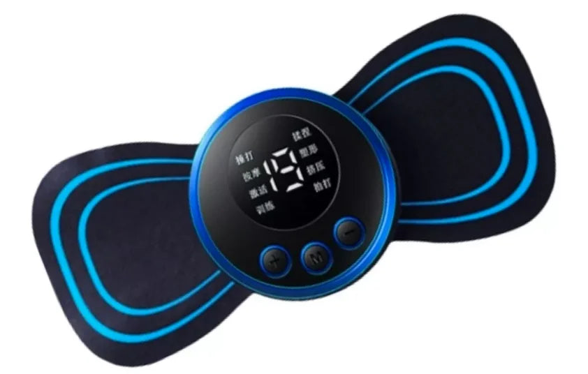 Mini Massageador Elétrico Portátil EMS para Estimulação do Pescoço e Alívio da Dor Muscular Cervical