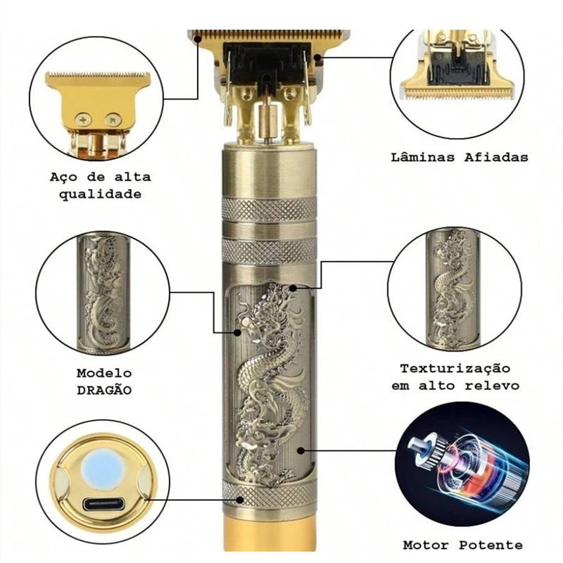 Máquina de Barbear Masculina Barbeiro Designer Aparador Elétrico Máquina de Barbear Refinadora de Barba Cortador de Cabelo