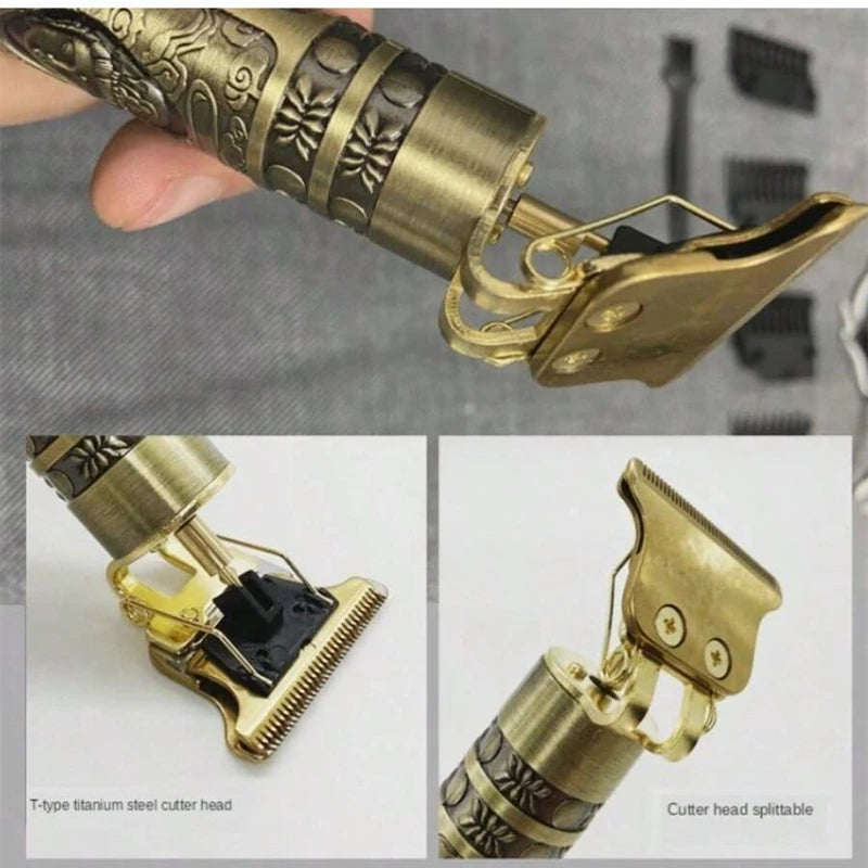 Máquina de Barbear Masculina Barbeiro Designer Aparador Elétrico Máquina de Barbear Refinadora de Barba Cortador de Cabelo