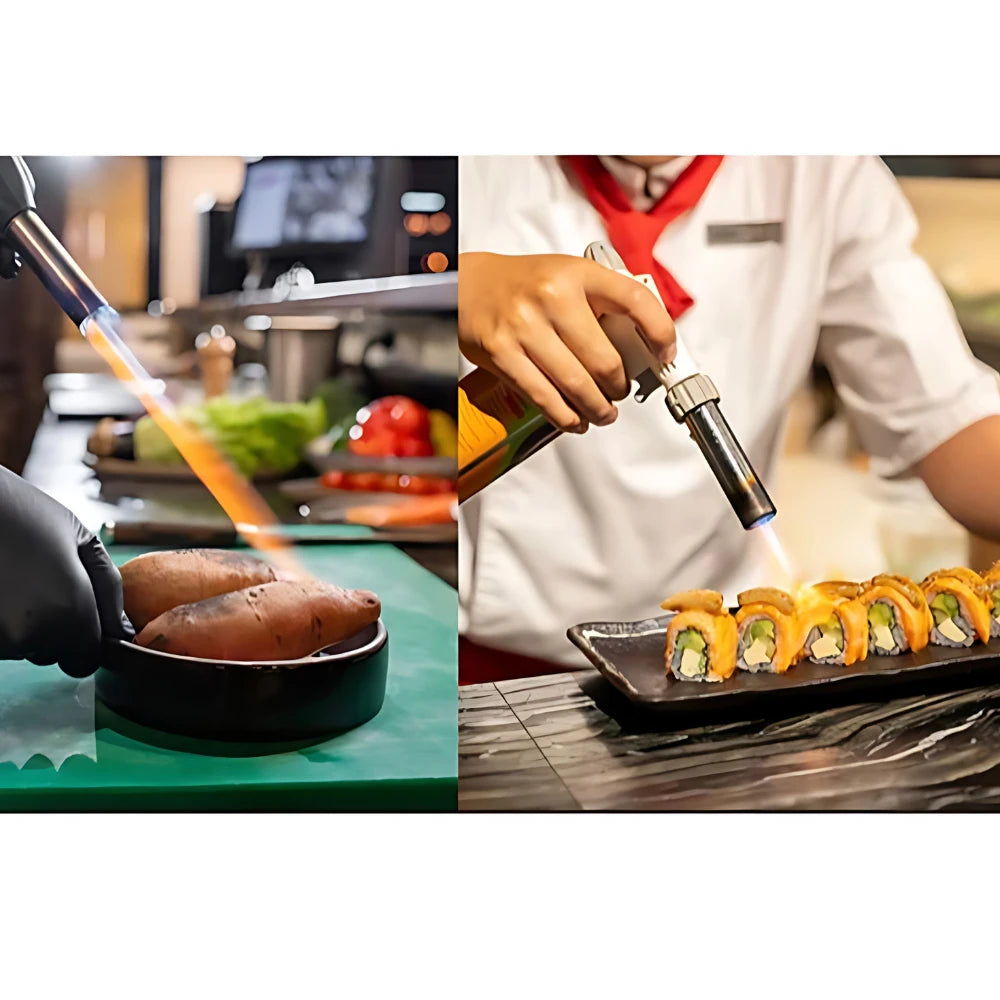 Maçarico Culinário Gourmet Profissional Regulável para Cozinha e Confeitaria