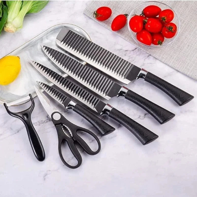 Conjunto de Facas Black Wave, Facas de Chef e para Frutas em Aço Inoxidável
